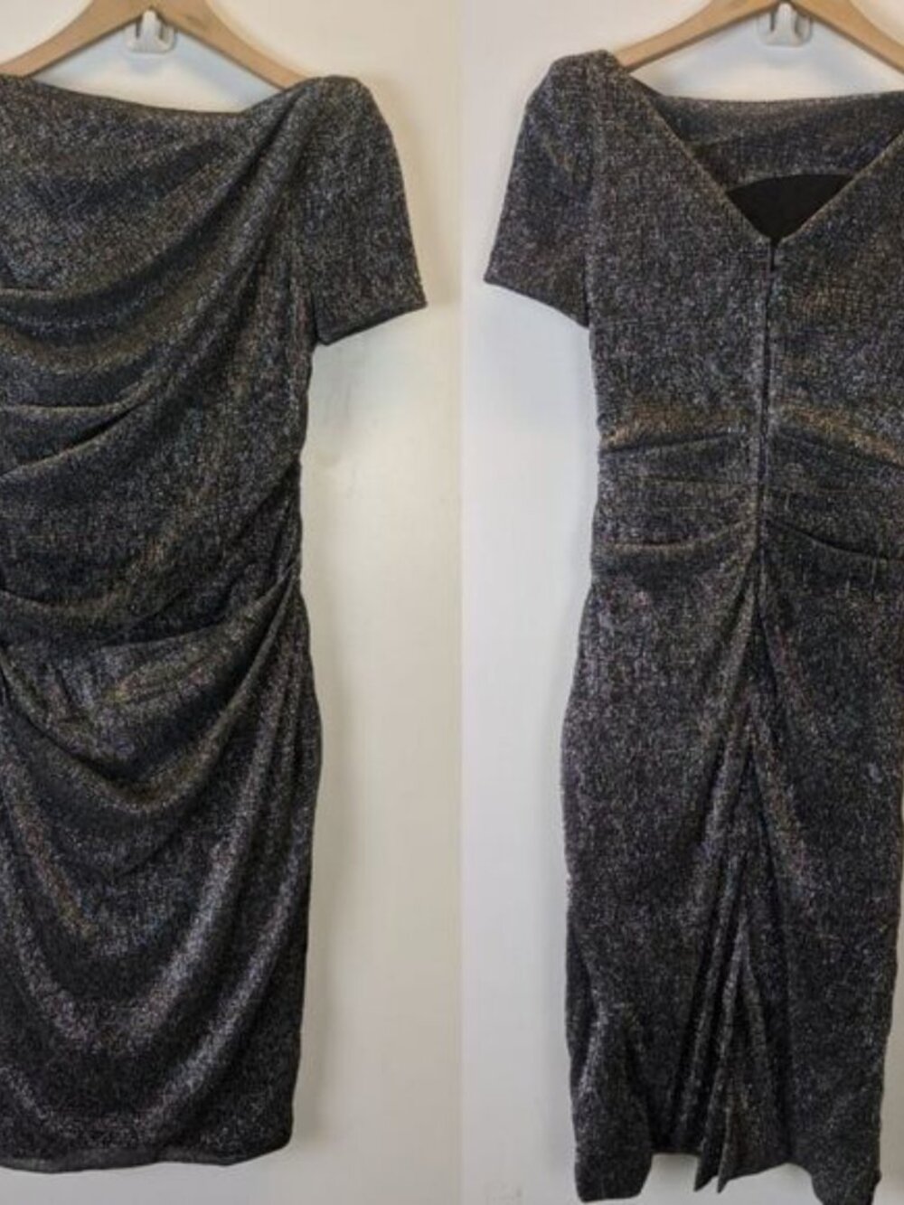 Talbot Runhof Metallic Ruched Dress - Picture 2 of 6